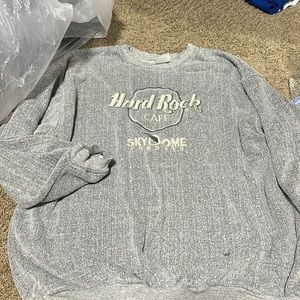 grey hard rock cafe crew neck (canada)